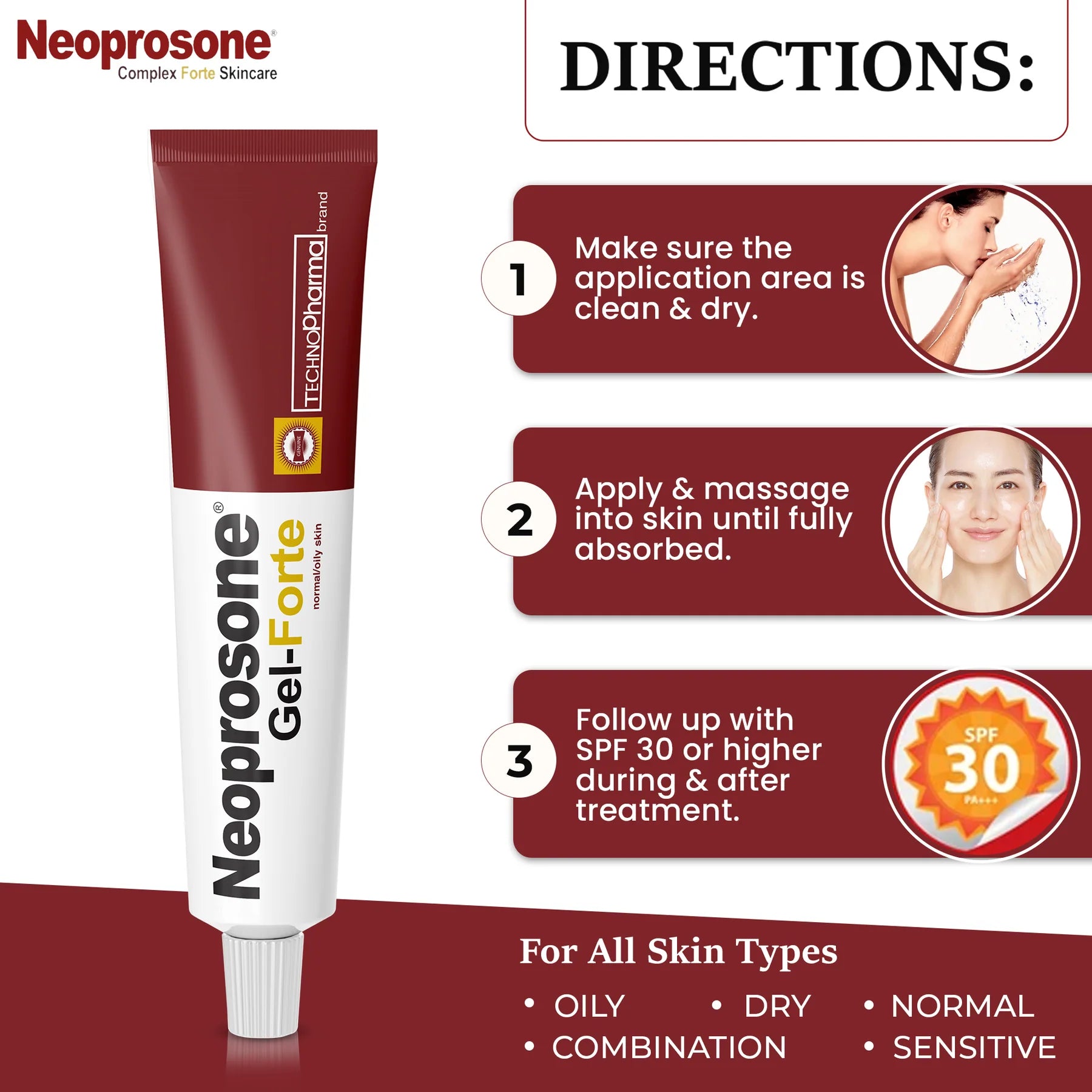 Neoprosone Brightening Gel – Gel Crème Hydratant (30 g / 1 oz)