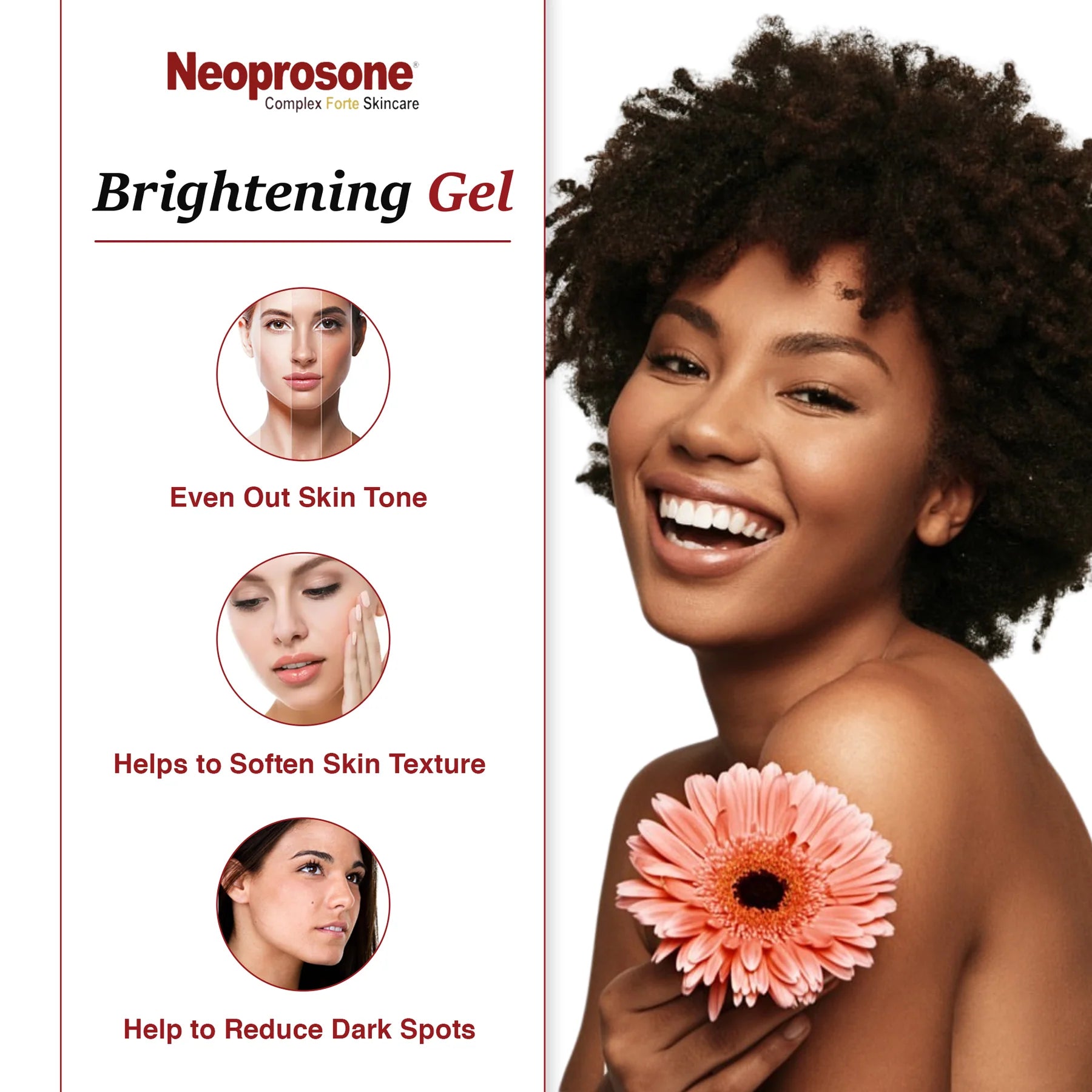 Neoprosone Brightening Gel – Gel Crème Hydratant (30 g / 1 oz)