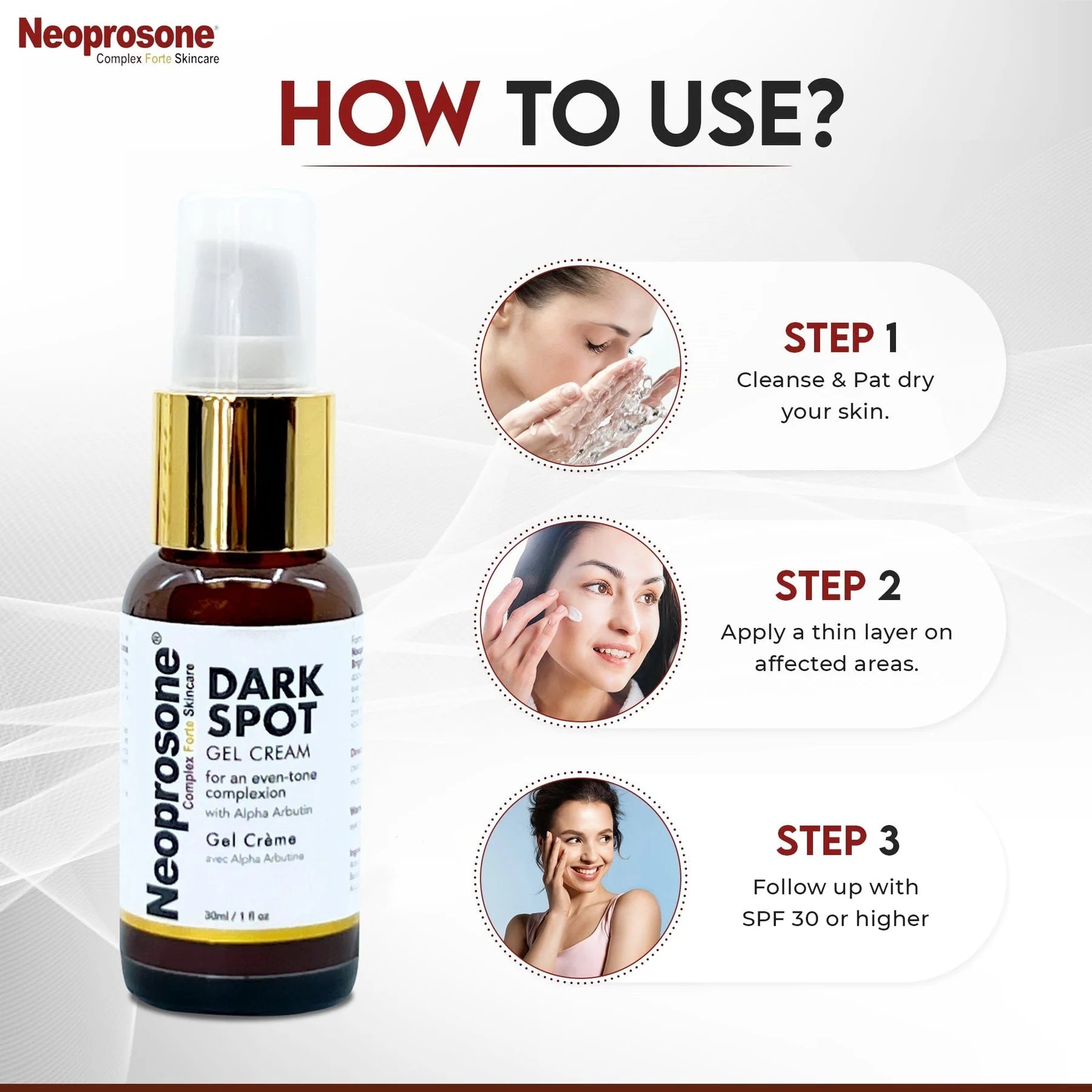 Neoprosone Dark Spot Remover Gel Crème – 30 ml / 1 fl oz