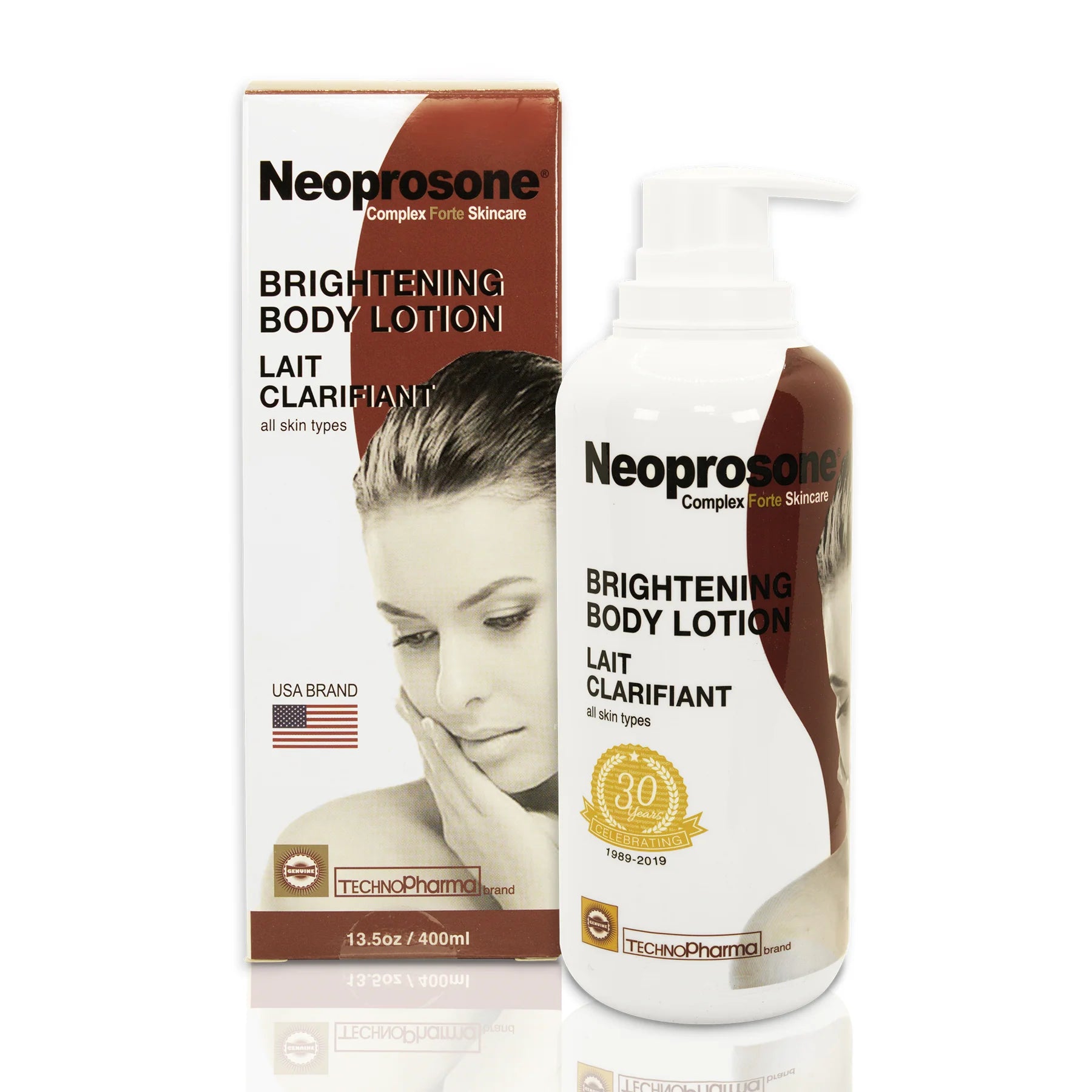 Neoprosone – Lotion Éclaircissante pour le Corps (400 ml / 13,5 fl oz)